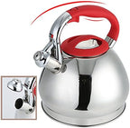 Stovetop Kettles Stainless Steel Tea Kettle Induction Kettle Marble Stone Water Teapot 3.0L Whistling Kettle (Color : Black Size : One Size) (Red One Size) - Image 3