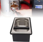 Coffee Knock Box with Removable Stainless Steel Ground Container, Rubber Base Espresso Knock Box for Barista, Heavy - Duty Coffee Ground Bin for Cafe Restaurant Home Use (L) - Image 5