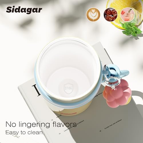 SDGA+ 24 oz Stainless Steel Tumbler with Lid and Straw, Insulated Water Bottle Leak Proof for Hot and Cold, Portable Travel Coffee Mug, Reusable Coffee Cup for Women, Yellow - Image 6