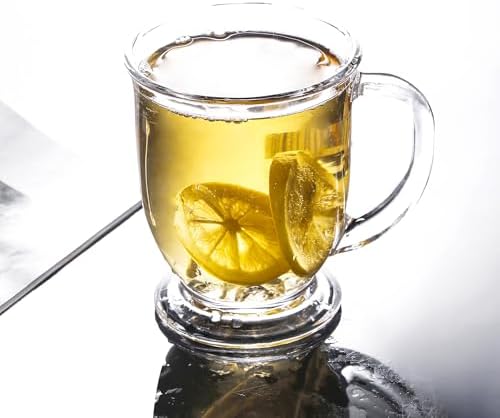 Glass Coffee Mugs Set of 6 - Clear Glass Mugs with Handles 15 OZ - Image 6