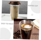 Happyyami Glass Coffee Mug with Silicone Lid Insulated Double Wall 350ml - Image 7