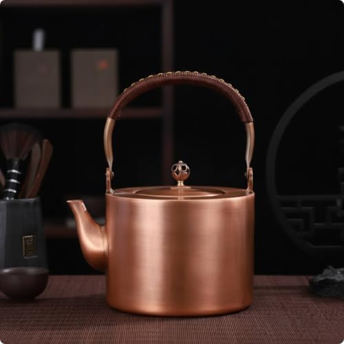 Menolana Copper Heating Vessel Cup Tea Mug Saucer Drinkware Bowl Body Open Top Metal Material Warm Suitable for home entertaining coffee corner shelf decor, Plain - Image 3