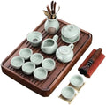 GIZNXBA Tea Pot Cup Set with Tray, Ceramic Tea Set Porcelain Teapot, Tea Set with Tray for Adults, Tea Set for Home Outdoor Picnic Business Hotel Office (Color : C) by GIZNXBA