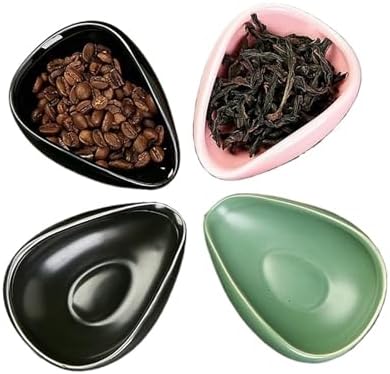 Coffee Beans Dosing Cup Trays Pottery Tea Separator Vessel Ceramic Measure Ware Espresso Bean Scoop Shovel Coffee Accessories(Wooden) - Image 2
