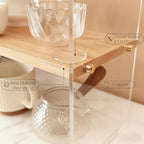 Coffee Station Organizer 2 Tier, Solid Wood Mug Shelffor Coffee Bar,Matcha Station,Tea Storage - Holds Mugs,Beans,Syrup,Cups,Tirrers - Image 5