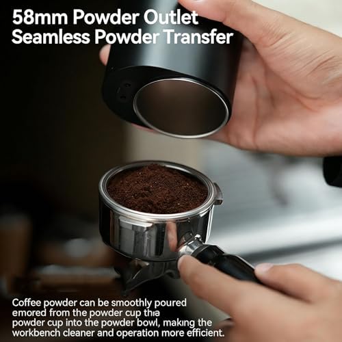 Digital Coffee Bean Dosing Cup, High Precision Espresso Scale, with Led Scale, 0.1g High Precision, 0.3-500g Measuring Range, Compatible 58mm Portafilter, for Weighing & Tamping - Image 4