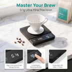 Smart Coffee Scale with Timer, 0.1g Precision Digital Scale - Image 6