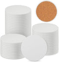 40 Pieces 4 Inch Round Blank Ceramic Coasters, Unglazed Ceramic Tiles Coasters, Ceramic Tiles with Cork Backing Pads for Painting, DIY Crafts, Mosaics, Circular, White.by GNIEMCKIN. by GNIEMCKIN