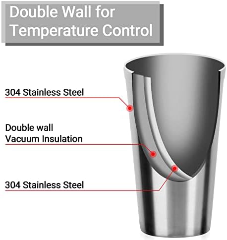 Beasea Stainless Steel Cups 16 oz, 12 Pack Large Stainless Steel Tumbler Bulk Stackable Double Wall Insulated Metal Pint Glasses Tin Cups for Drinking Home Restaurant Office Party Camping - Image 3