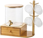 Water Pitcher Glass Fruit Juice Beverage Pot Set Cold Kettle Household Cold Water jug ​​Cup with Faucet Large Capacity high Temperature Resistance Water Jug by Unknown