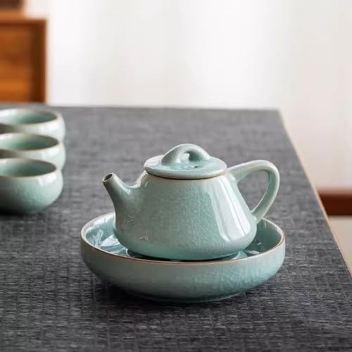 Tea Pots For Loose Tea Creative Ice Flower Glazed Stone Scoop Teapot Ceramic Household Filter Teapot Chinese Kung Fu Tea Set Teapot Tea Infuser Pot - Image 6