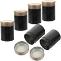 STAHAD 6pcs Black Tea Canisters Loose Leaf Tea Tins with Lid Vacuum Seal Tinplate Storage Containers for Office and Kitchen by STAHAD