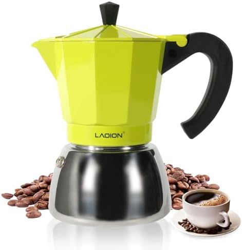 LAOION Stovetop Espresso Maker, 6Cup Moka Pot, Espresso Machine by LAOION