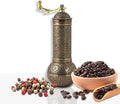 Decorative Handmade Coffee Grinder, Refillable Turkish Spice Mill, Manual Coffee Mill with Handle, Coffee Grinder Metal with Hand Crank 18 cm-7.1 inch (Antique) by Glios