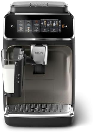 PHILIPS 3300 Series Fully Automatic Espresso Machine - LatteGo Milk System, 5 Coffee Varieties, Intuitive Touch Display, SilentBrew, 100% Ceramic Grinder, AquaClean Filter, Glossy Black (EP3347/90) - Image 5