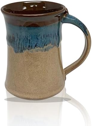 Clay in Motion Handmade Ceramic Mug 24 oz, Large Coffee Mug, Hand Painted Stoneware, Dishwasher Microwave & Oven Safe, Lead-Free, Made in USA Since 1981(Mudslide) by Clay+in+Motion