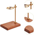 Pour Coffee Station Drip Coffee Stand Wooden Reusable Multifunction with Part for Coffee Lovers, Copper - Image 3