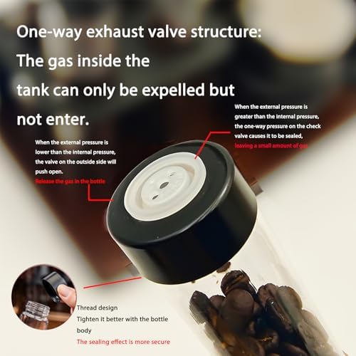 8-Piece Vacuum Coffee Canister Set (2-Layer Stand) – Airtight Jars + Funnel for Coffee Enthusiasts & Cafés | Fresh Bean/Tea Storage for Kitchen Countertops - Image 5