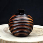 Wooden Tea Jar with Cover, Antique Loose Leaf Tea Storage Tin, Medium Vintage Food Canister for Kitchen Pantry Organization - Image 7