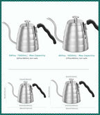 Coffee Gator Gooseneck Kettle 40oz Stainless Steel and Pour Over Coffee Maker 14oz 400ml - Image 6