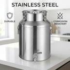 Stainless Steel Milk Can Tote Jug with Sealed Lid, Heavy Duty Milk Bucket - Image 2