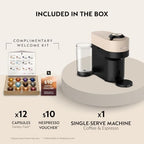 Nespresso Vertuo Pop+ Coffee & Espresso Maker by De'Longhi, Beige - Image 3