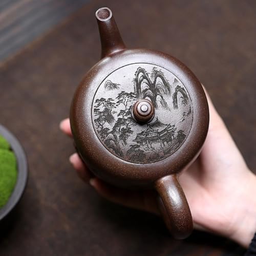 Tea Kettle Retro Purple Clay Teapot Household Large Capacity Coffee Pot Portable Travel Teapot Ceramic Tea Infuser - Image 5
