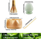 Japanese Matcha Tea Set, Bamboo Matcha Whisk Unique Matcha Set - Flower-Shaped Matcha Bowl Green Whisk Stand, Traditional Scoop, Perfect Handmade Matcha Ceremony Kit - Image 6