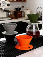 Food Grade Silicone Collapsible Coffee V60 Filter, Reusable Dripping Funnel Cup Portable Travel(Orange) - Image 2