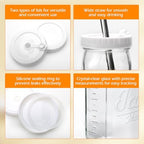 Mapoxy 32oz Mason Jars Cups with Plastic Lids & Straws 4 Pack - Image 3