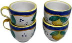 Set of 4 Hand Painted Italian Ceramic Cups 2 oz – Made in Italy Lemon Design, Artisan Pottery Shot Glasses for Espresso - Image 7