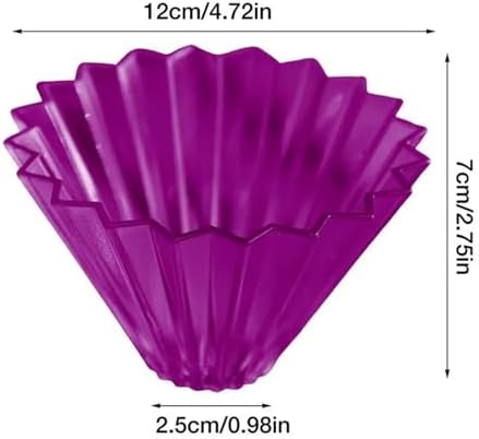 Ceramic Coffee Filter Cup Reusable Filters Maker With Wood Stand Funnel Dripper Cake Accessories(Purple) - Image 6
