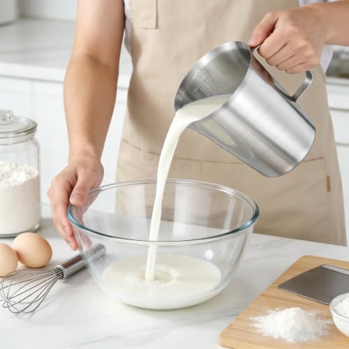 Stainless Steel Metal Measuring Cup w/Handle for Liquid,64&64oz - Image 7