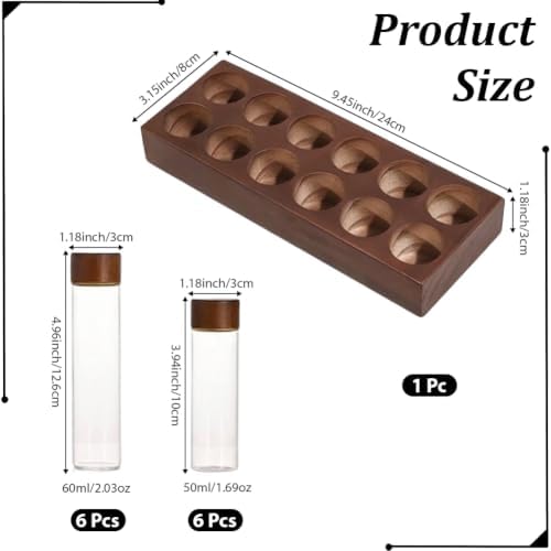 CREATCABIN 12Pcs Single Dose Coffee Bean Storage Tubes Dosing Glass Vials - Image 2