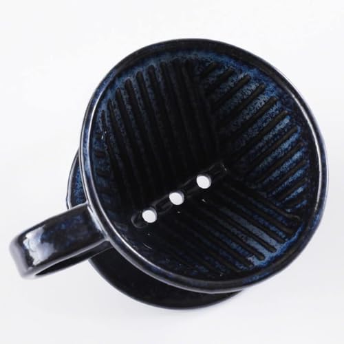 Asayu Japan Ceramic Coffee Pour Over Maker Set in Dark Navy Blue - Image 3