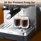 20Bar Espresso Machine with Built-in Grinder Milk Frother Steam Wand - Image 6