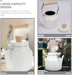 BESTOYARD Enamel Tea Kettle Whistling Tea Kettle Stovetop Thickened Boiling Water Pot for Gas and Induction Cooktops 9.84 X 5.90 X 5.90 in Home Office Restaurant - Image 6