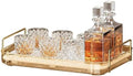 Seoneiro Whiskey Tray, Glass Cup Rack, Mug Holder, Coffee Cup Organizer, Bathroom Countertop with Drain Board Wine Glass Decorative Organizer, Food Tray, Kitchen Spice Rack by Seoneiro