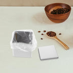 HOMSFOU 4pcs White Tinplate Airtight Storage Boxes for Tea and Coffee Beans - Image 5