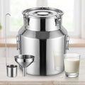 Stainless Steel Milk Can Tote Jug with Sealed Lid, Heavy Duty Milk Bucket by Unknown