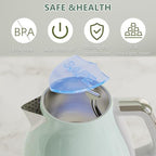 Evoloop Electric Tea Kettle, 1500W /1.0L Hot Water Boiler Heater Pot, Retro Small Electric Kettle, 100% Stainless Steel BPA Free Electric Teapot, Auto Shut-Off & Boil-Dry Protection - Image 5