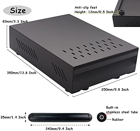 DIBTSA Espresso Knock Box Drawer, 2.5L Capacity Stainless Steel Detachable Coffee Ground Knock Container, For Home, Office, Restaurant and Coffee Shop (Black) - Image 2