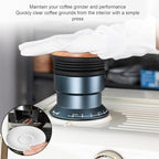 Coffee Grinder Single Dose Hopper, Aluminum Alloy Single Dose Bean Hopper with Walnut Wood Lid and Silicone Bellow Blower for Zero - Waste Coffee Grounds Cleaning - Image 4