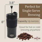 Black Portable French Press Travel Mug & Coffee Maker - Image 4