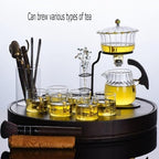 Glass Tea Set for Adults | Semi-Automatic Teapot with Loose Tea Infuser | 3-in-1 Tea Maker for Home & Office | Lazy Person's Tea Brewing Artifact - Image 2