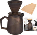 Vintage Classic Ceramic Pour Over Coffee Dripper Set with 100 Filter Papers, 620 Ml Capacity, Perfect for Home Or Office Brewing by Unknown