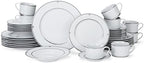 Mikasa Regent Bead 40-Piece Porcelain Dinnerware Set, Service for 8 - Image 2