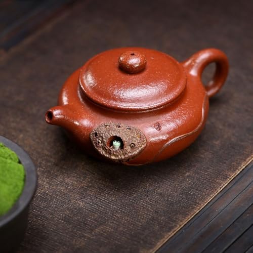 Tea Kettle Creative Red Mud Lotus Antique Teapot Office Tea Table Tea Maker Ceramic Tea Infuser - Image 6