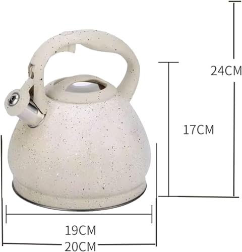 Tea Kettle Whistling Tea Kettle Stainless Steel Teakettle with Wooden Handle Stovetop Safe Water Boiling Kettle for Home Kitchen 3L Stove Top Whistling Tea Kettle - Image 7