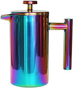 French Press Coffee Maker – Stainless Steel Coffee Maker Double Walled French Press Rainbow 34oz/1L - Image 4